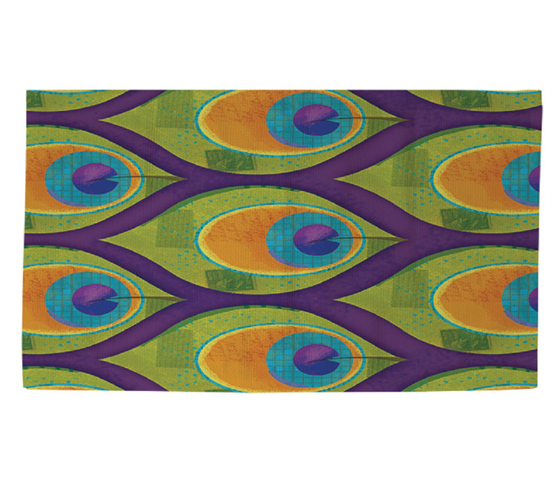 Wrought Studio Martha Peacock Purple/Green/Blue Area Rug & Reviews